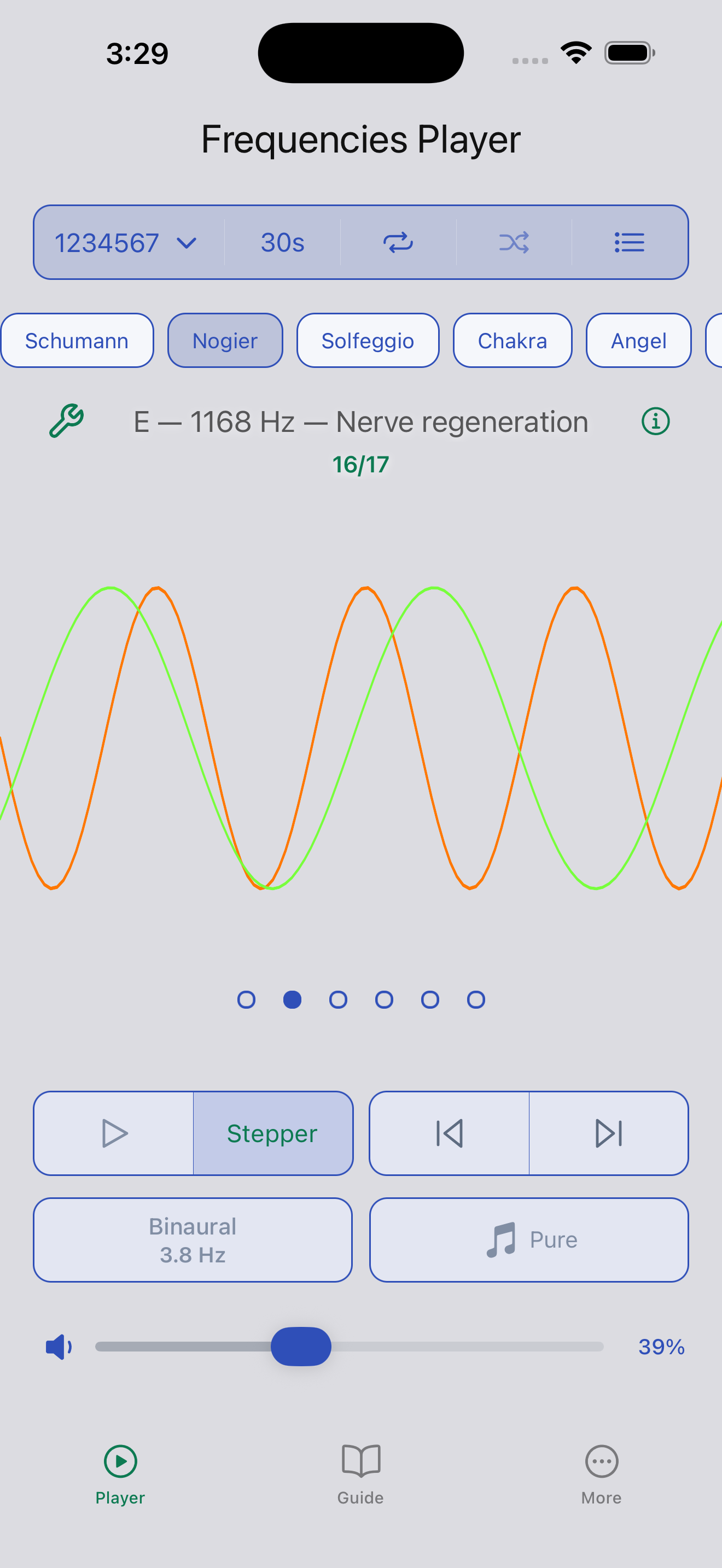 Binaural and Pure mode controls